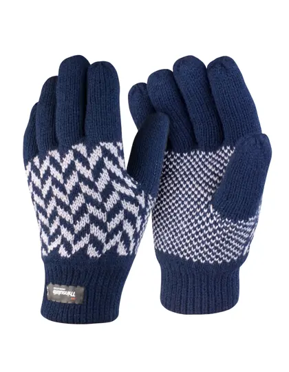 Result Winter Essentials - Pattern Thinsulate Handschoenen - Navy/Grey