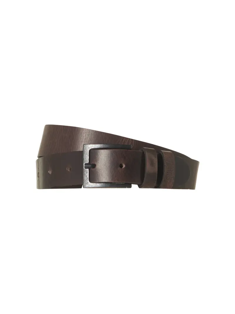 Riem Leren Gesp Dark Brown