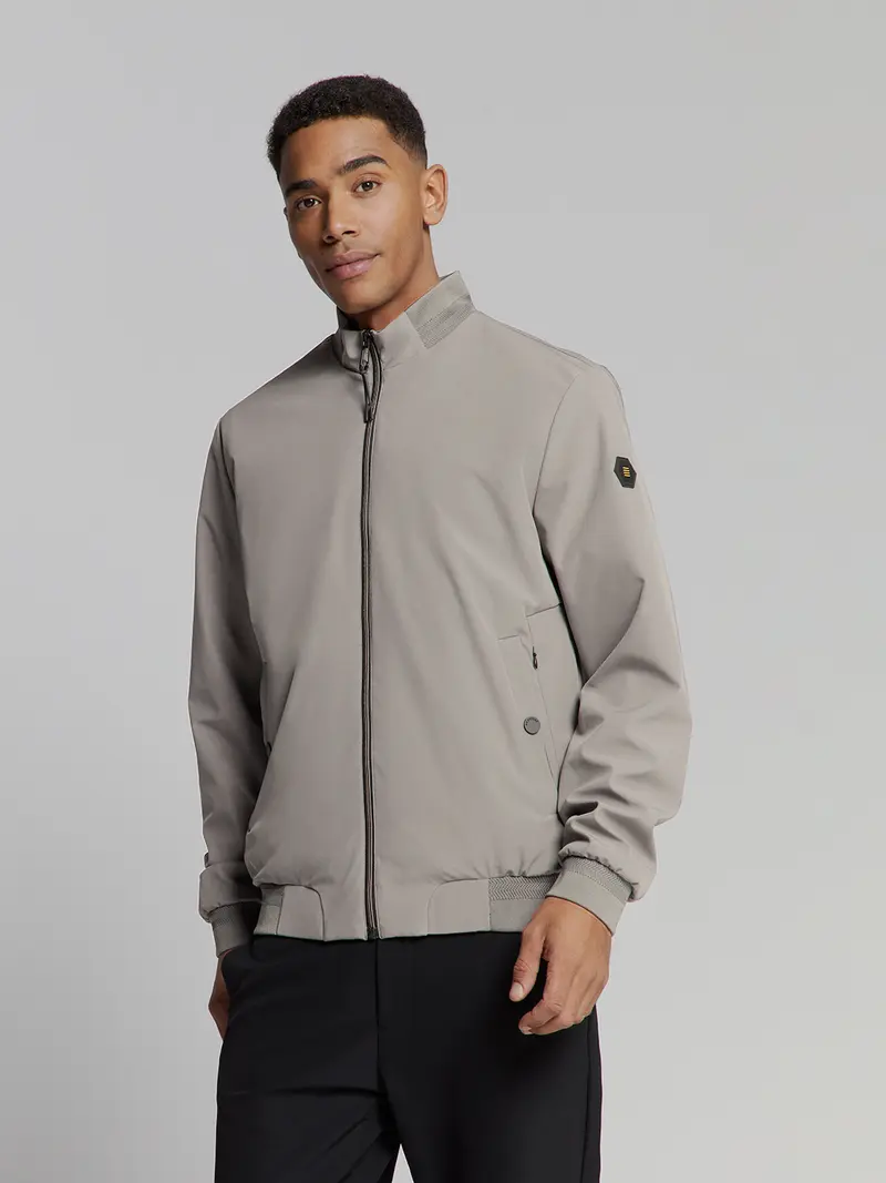 short fit jacket | Mid grey