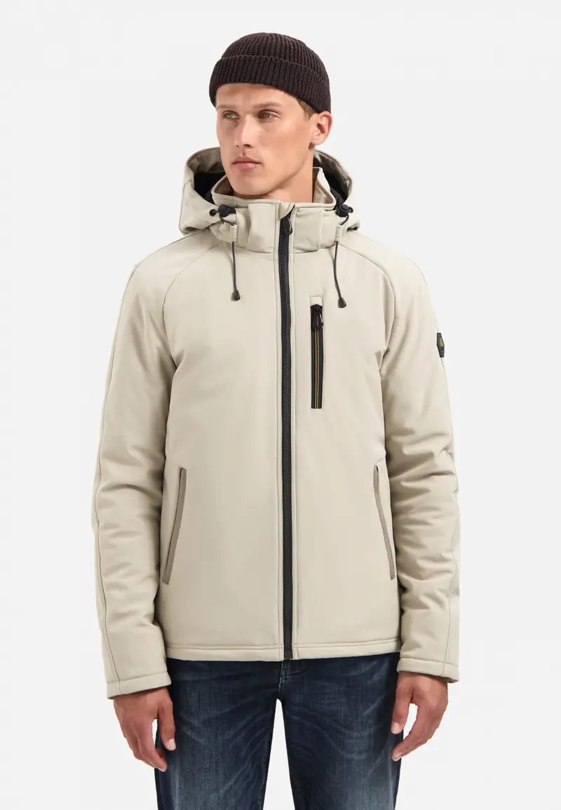 Softshell jacket met afritsbare capuchon | Stone
