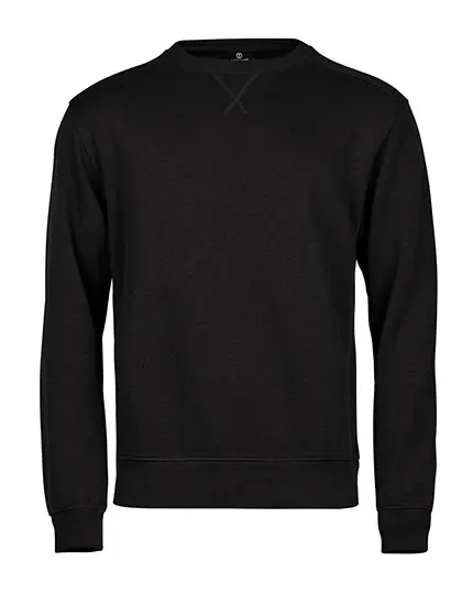 Tee Jays - Ribbed Interlock Crew Neck - Black