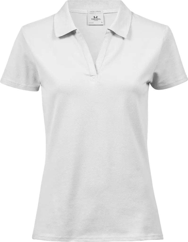 Tee Jays - Stretch V-hals polo dames - White
