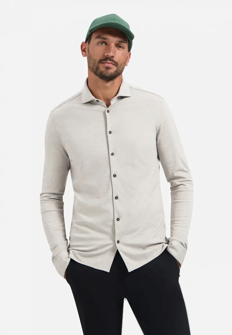 Timeless Basics Jersey Overhemd | Clay