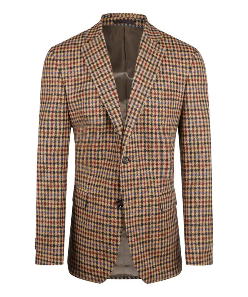 Tweed Colbert | Beige Houndstooth