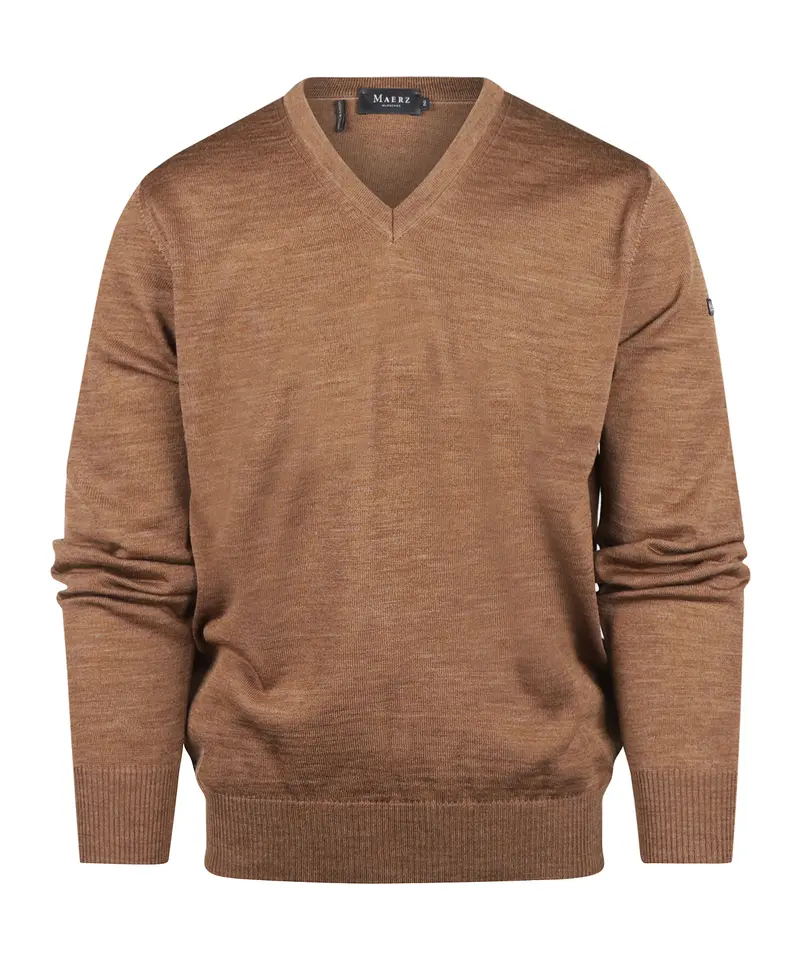 V-Hals Pullover | Bruin